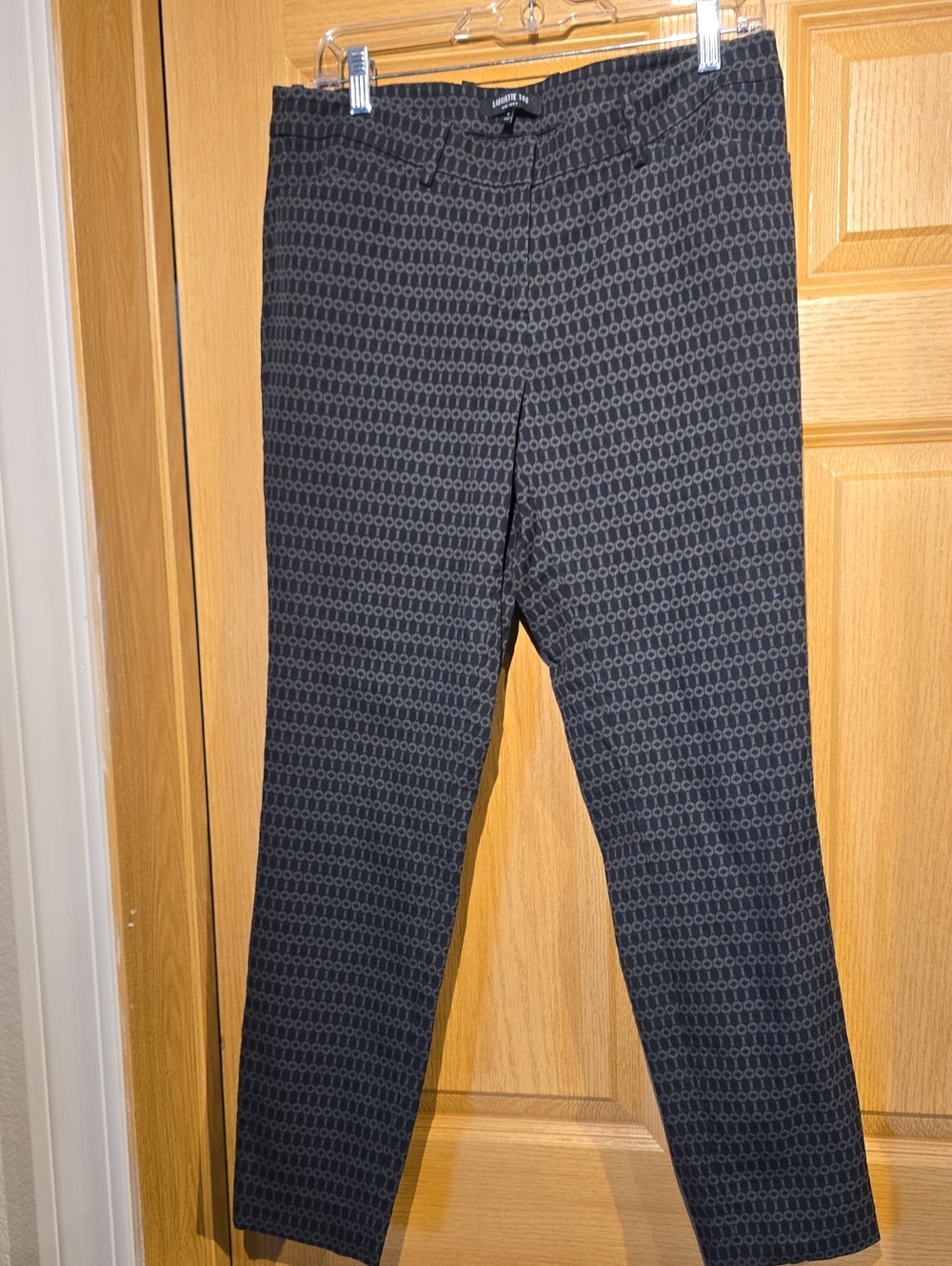 Lafayette 148 New York Black Patterned Women's Trousers